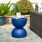17.75"H Multi-functional MGO Faux Terrazzo Garden Stool or Planter Stand or Accent Table